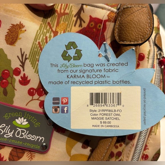 🌺Lilly Bloom Maggie Satchel with Scarf - Picture 4 of 12